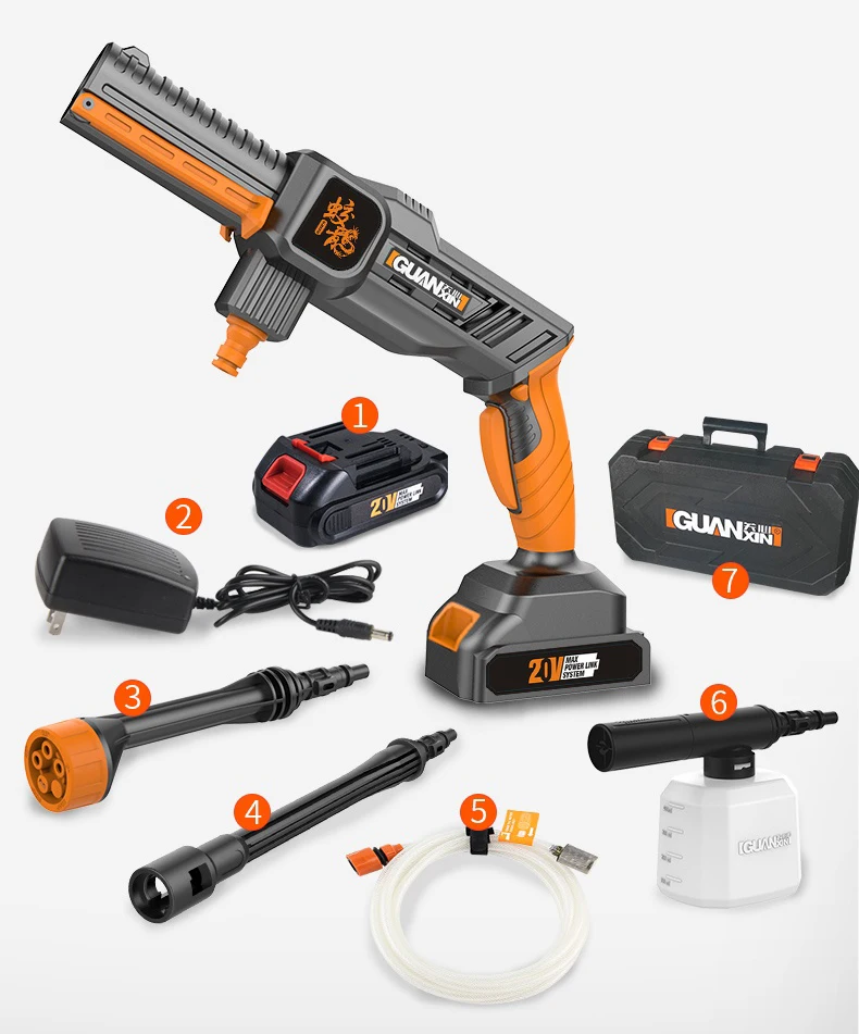 Профессиональный беспроводной автомобильный мойщик высокого давления 12-20 в