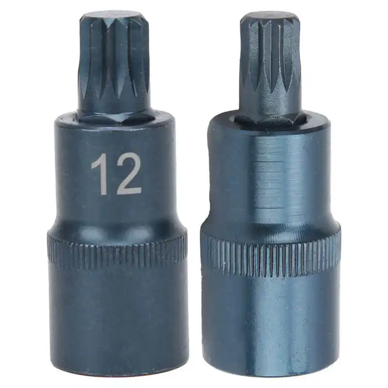 Screw Driver Socket Alloy Steel Blueing Quick Wrench 12 Point 1/2 Drive Port Bit Adapter