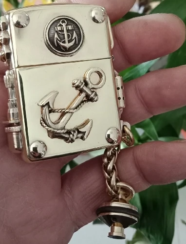 LCZQPK watch video old brass Handmade welding blackened stamped gear can run steampunk lighter | Дом и сад