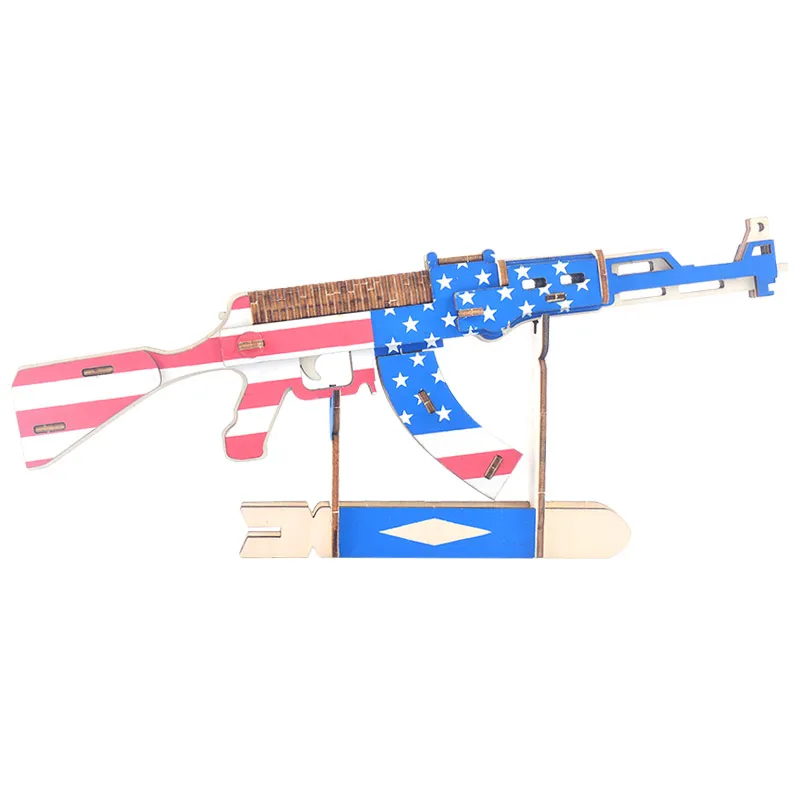 3D детская AK 47 пистолет головоломки DIY обучающие игрушки Моделирование секс