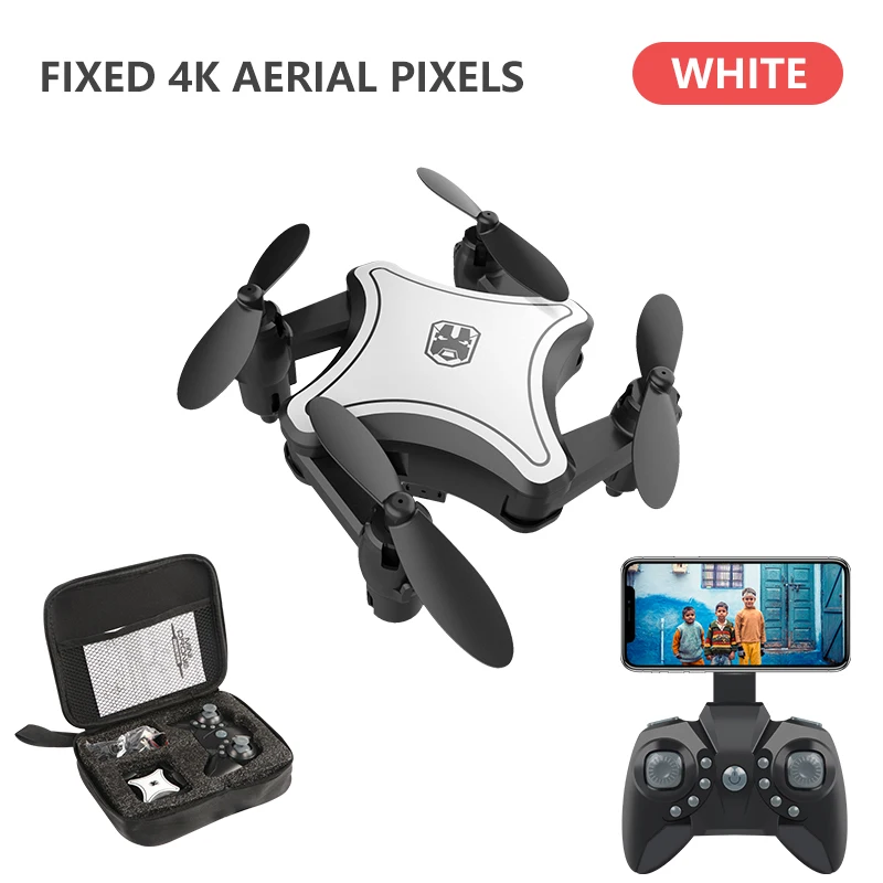 4K Camera White Мини-Дрон WiFi FPV камера 4K HD удержание высоты RC Дрон вертолет один ключ возврат складной мини-Квадрокоптер высокое качество Дрон - Цвет: 4K Camera White