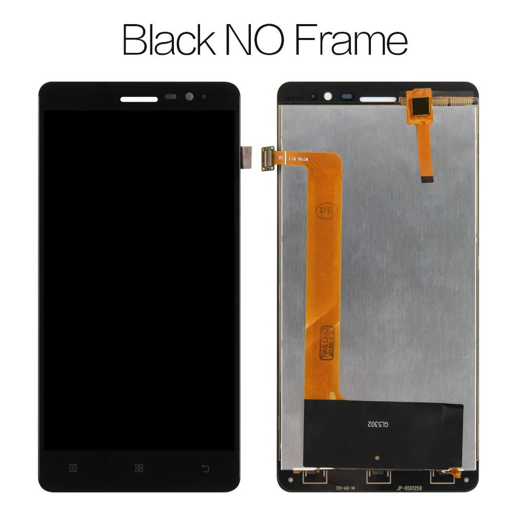 Black I No Frame 5,3 ''1280x720 дисплей для lenovo S860 ЖК сенсорный экран дигитайзер для lenovo S860 дисплей запасные части - Цвет: Black I No Frame