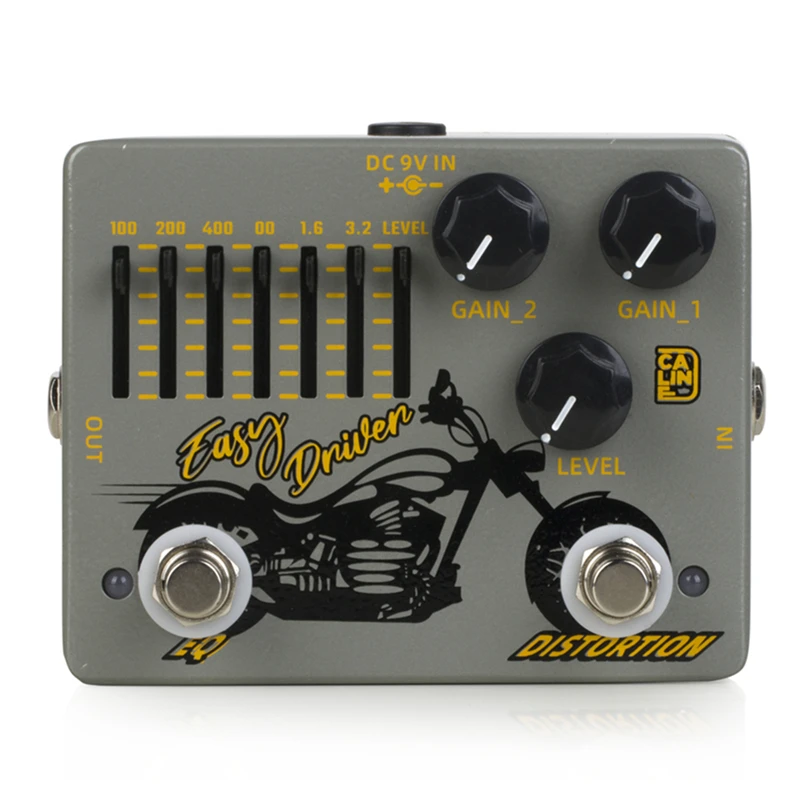 Caline DCP-04 EASY DRIVER Distortion & EQ 2-in-1 Guitar Effect Pedal True Bypass Electric Guitar Parts & Accessories