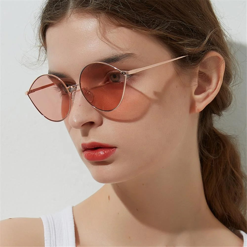 Новинка 2020 трендовые винтажные Модные Коричневые круглые солнцезащитные очки в