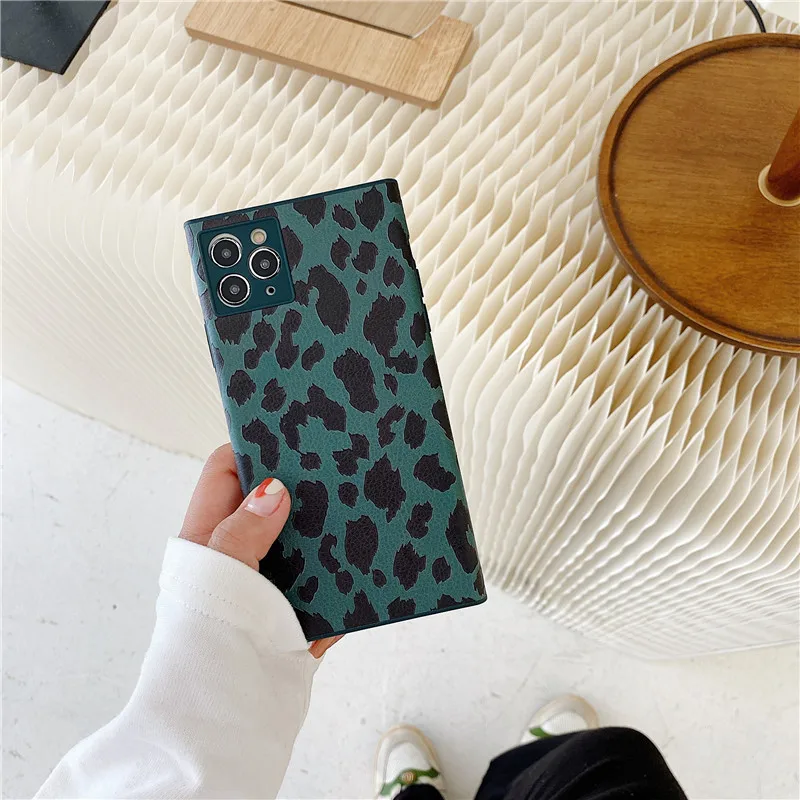 

INS Cute Cartoon Leopard Grain Phone Case For iPhone 11 Pro 11 Max X XR XS Max 7 8 Plus SE 2020 Soft TPU Retro Beige Back Cove