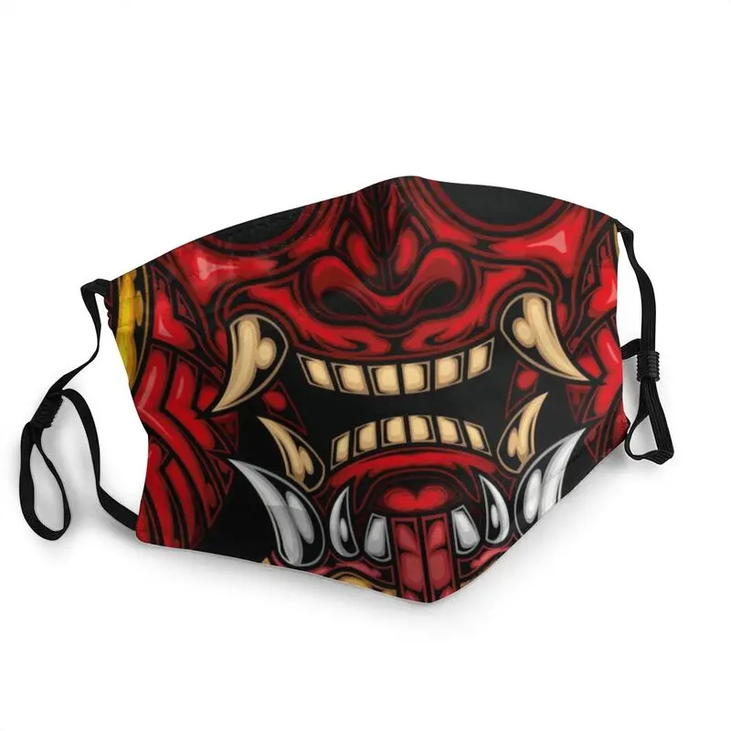 

Hannya Barong Mask Anti Dust Reusable Japanese Samurai Demon Monster Oni Face Mask Cover Unisex Adult Respirator Mouth-Muffle