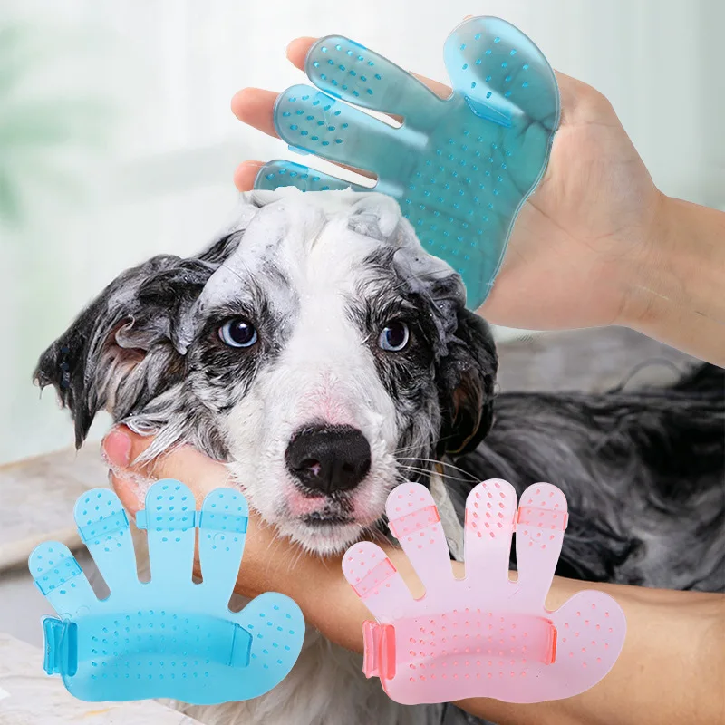 

Fashion Rubber Pet Bath Brush Environmental Protection Silicone Glove for Pet Massage Pet Grooming Glove Dogs Cats Pet Supplies