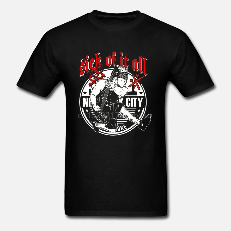 

Camiseta de hombre Sick of it all cool impreso camiseta camisetas