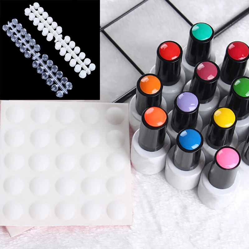 120 Tips Natural Round Nail With Sticker Color Chart Flat Back UV/Gel/Polish For Display Card Nails Art Tools | Красота и здоровье