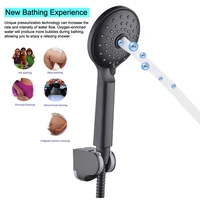 new matte black hand shower booster shower nozzle hose set bathroom shower system multifunctional personalized shower set
