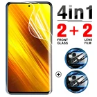 Гидрогелевая пленка 4 в 1 для Xiaomi Poco X3 NFC, Защитная пленка для экрана Poco X3 M3 F3 Pro, не стекло