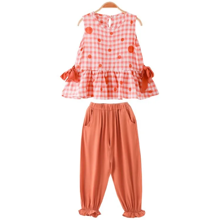 

Girls' Suit 2021 New Summer Children's Clothing Fashion Two-Piece Suit Casual Beautiful