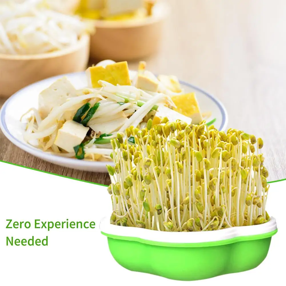 

Nursery Pots Sprouting Tray Bean Sprout Planter Small Planting Garden Home Office Plastic 2-Layer Hollow Kit Germination Tool