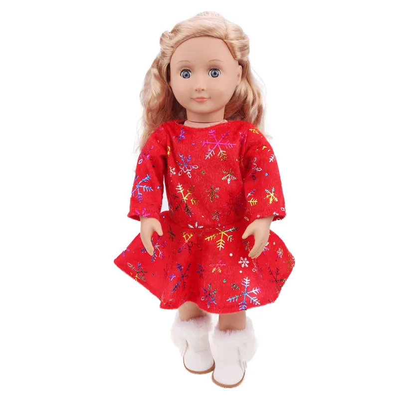 18 дюймов американская кукла красная одежда для девочек карнавальный костюм