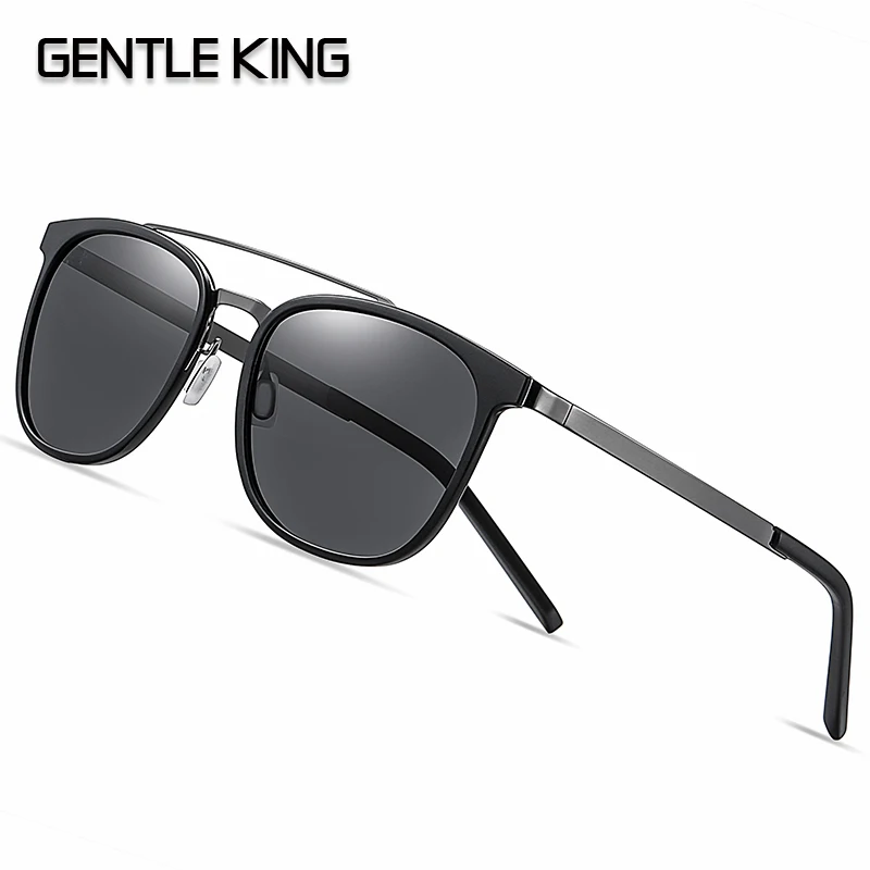 

GENTLE KING Vintage Square Polarized Sunglasses Women Brown Retro Round Mirrored Lens gafas de sol mujer Eyewear
