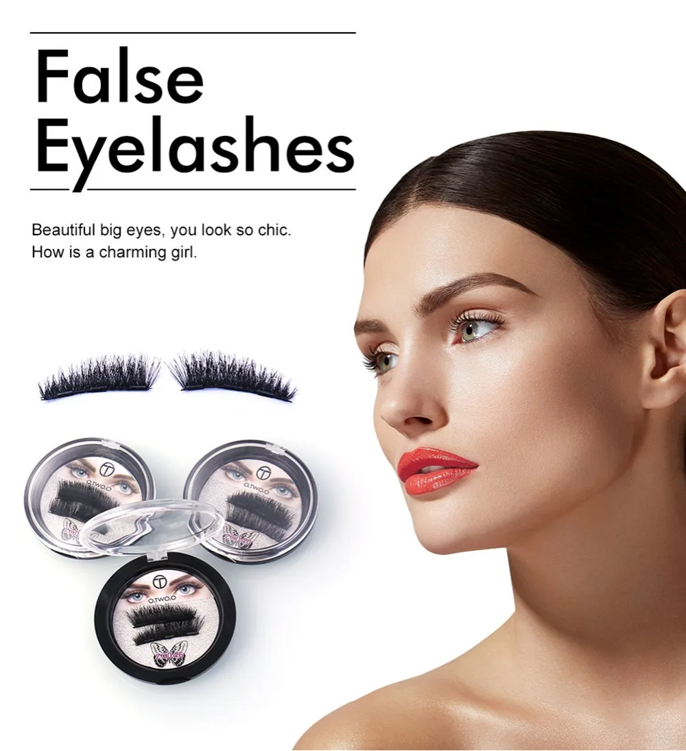 4 шт./пара 3D накладные магнитные ресницы из мягкой натуральной наращивание волос