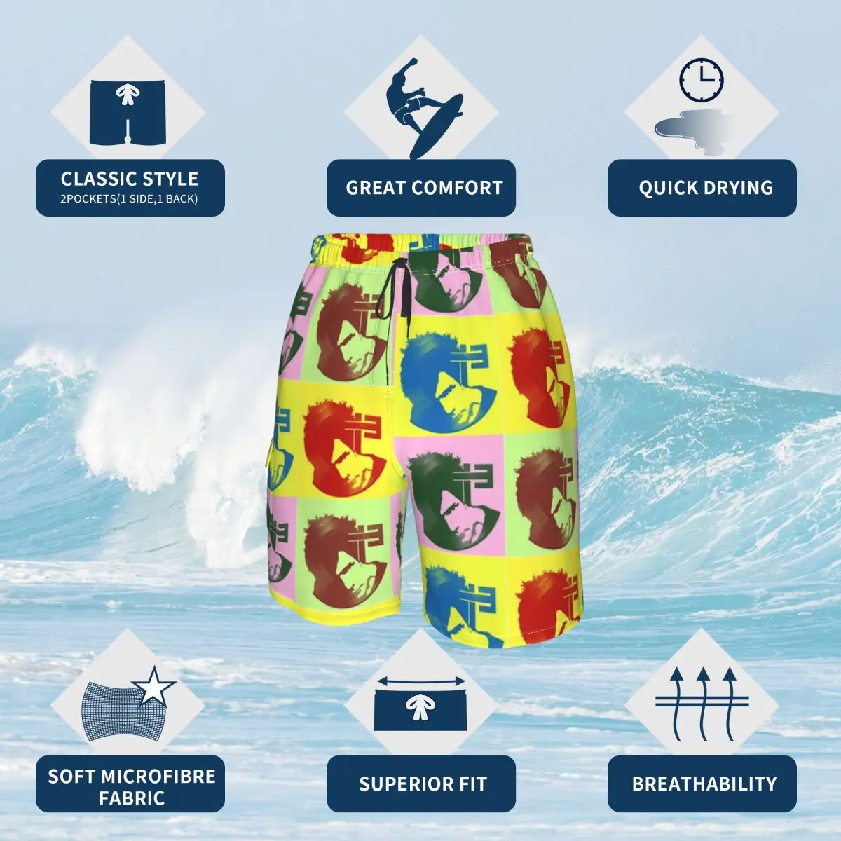 

Promo Pocket beach pants Indochine Beach R145 Breathable Quick Dry Print Funny Graphic Hawaii Pants