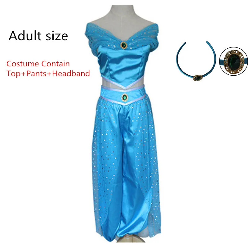 

Aladdin and The Magic Lamp Aladdin Princess jasmine costume kids Clothing Set Suit Belly Dancer Cosplay Fancy Dress Party