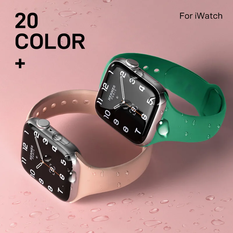 

Strap for Apple Watch 5 Band 40mm 44mm iWatch serie 4/5/6/SE Elastic Belt Silicone Solo Loop bracelet Apple watch band 42mm 38mm