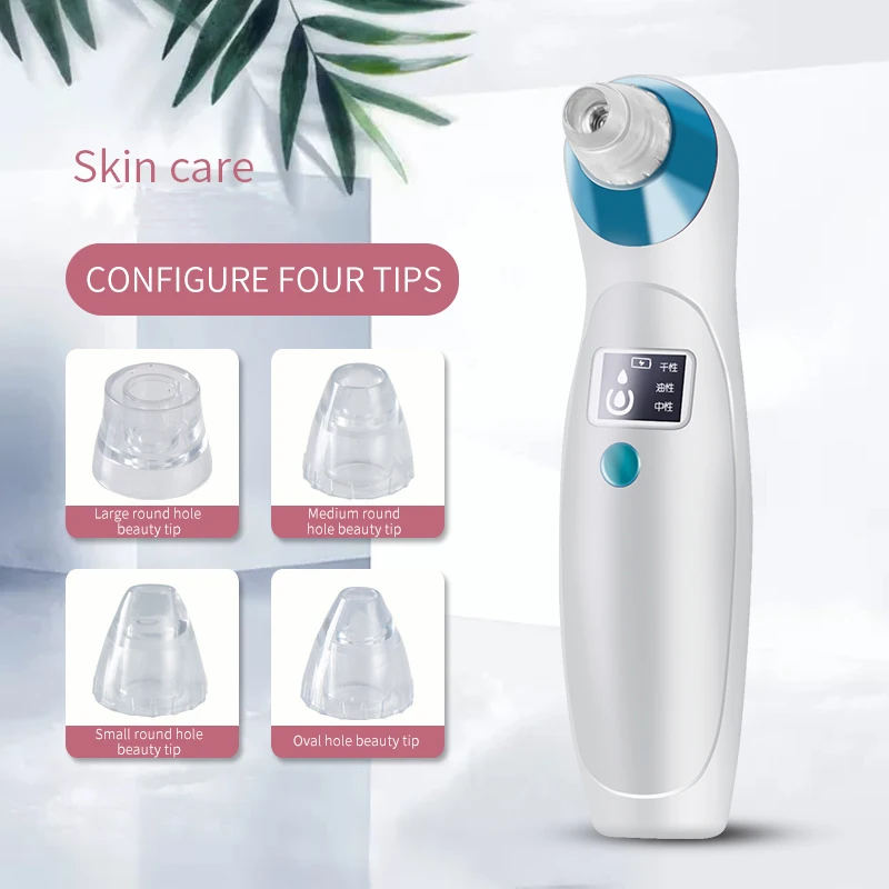 Blue Blackhead Remover Face Deep Pore Cleaner Acne Pimple Removal Vacuum Suction Facial SPA Diamond Beauty Care Tool Skin Care vip - Цвет: Blue