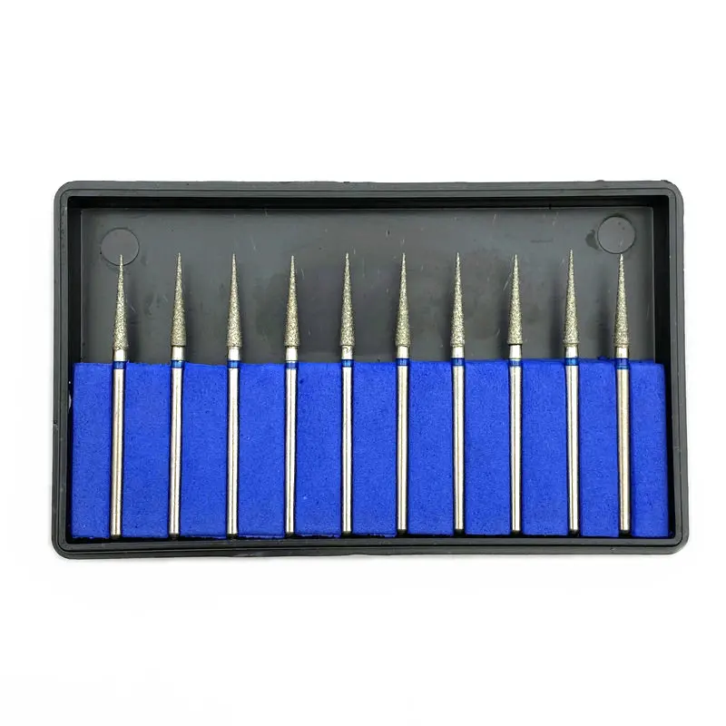 10 шт. Алмазная дрель для ногтей MM27 Фрезерный резак стоматологический