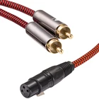 Аудиофил Mic кабель регулярный 3 Pin XLR разъем к двойному RCA разъем для усилителя звука микшер микрофонный кабель Плетеный 1 м 2 м 3 м 5 м 8 м