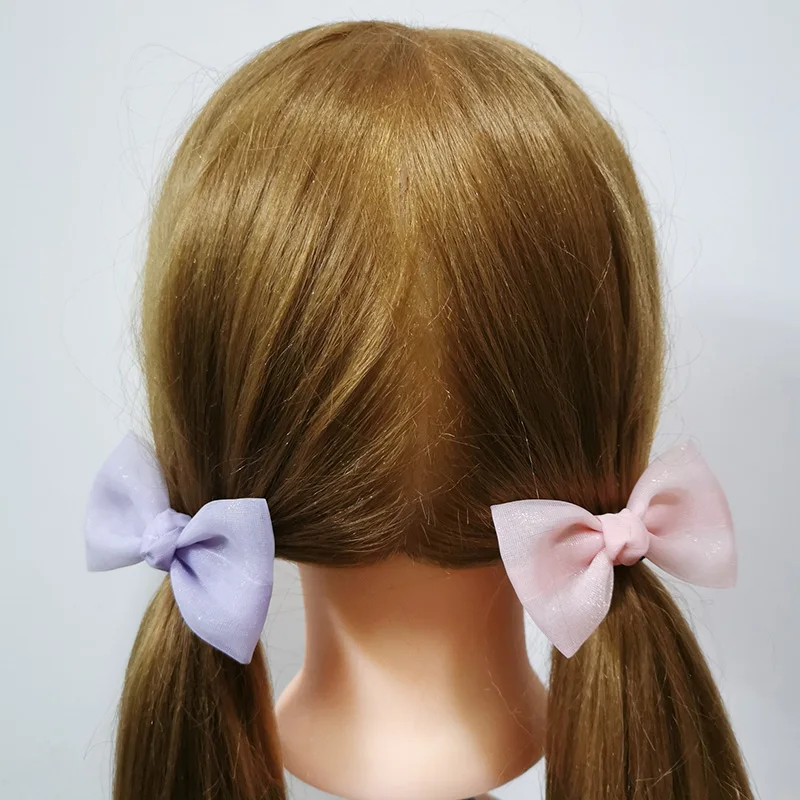 

4pcs Hair Bow Clips for Girls Organza Mesh Bow Hairpins Child Hair Accessories Bow Hair Clips