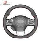 Черный кожаный замшевый чехол LQTENLEO ручной работы для Subaru WRX (STI) 2015-2019 Levorg 2015-2019