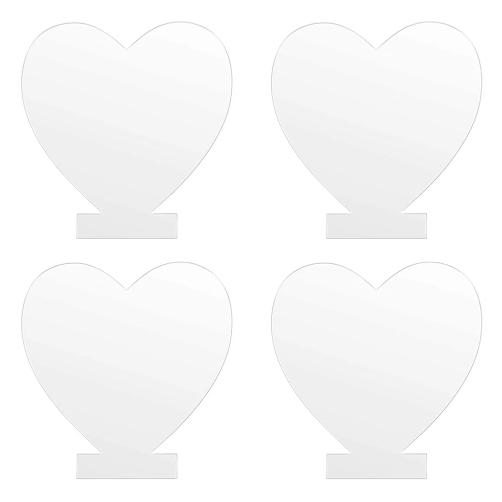 

4pcs/pack Easy Use Craftsmanship Thickened Romantic Led Light Sheet Board Transparent Party Acrylic Plate Sign DIY Display Home