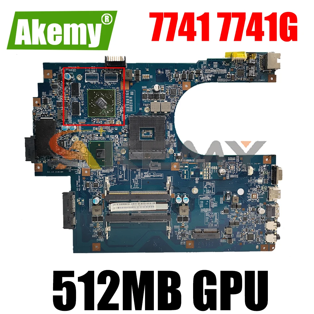 

AKEMY JE70-CP MB 09923-1M 48.4HN01.01M MBN9Q01001 Laptop motherboard For Acer aspire 7741 7741G HM55 512MB GPU works
