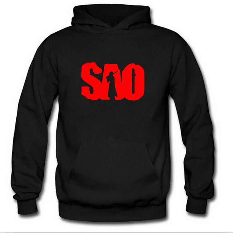 

Unisex SAO Sword Art Online Winter Autumn Hoodies Men Anime COS Clothing Fleece Sweatshirt Mens Hoodies harajuku Streetwear