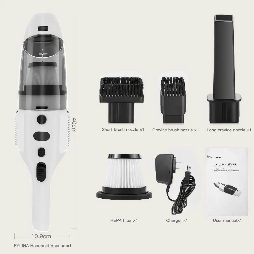 Ручной беспроводной пылесос 120 Вт Мощный всасывающий перезаряжаемый|Швабры с