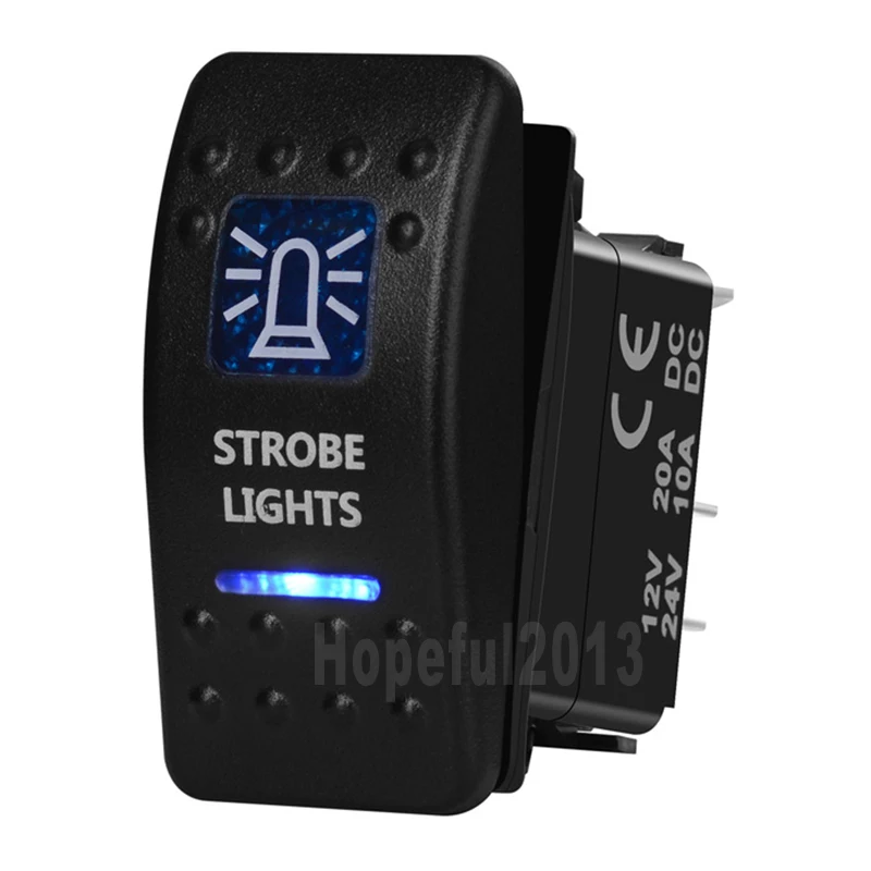 12v/24v синий светодиодные лампы 5 Pins вкл/выкл SPST кулисный переключатель генератора
