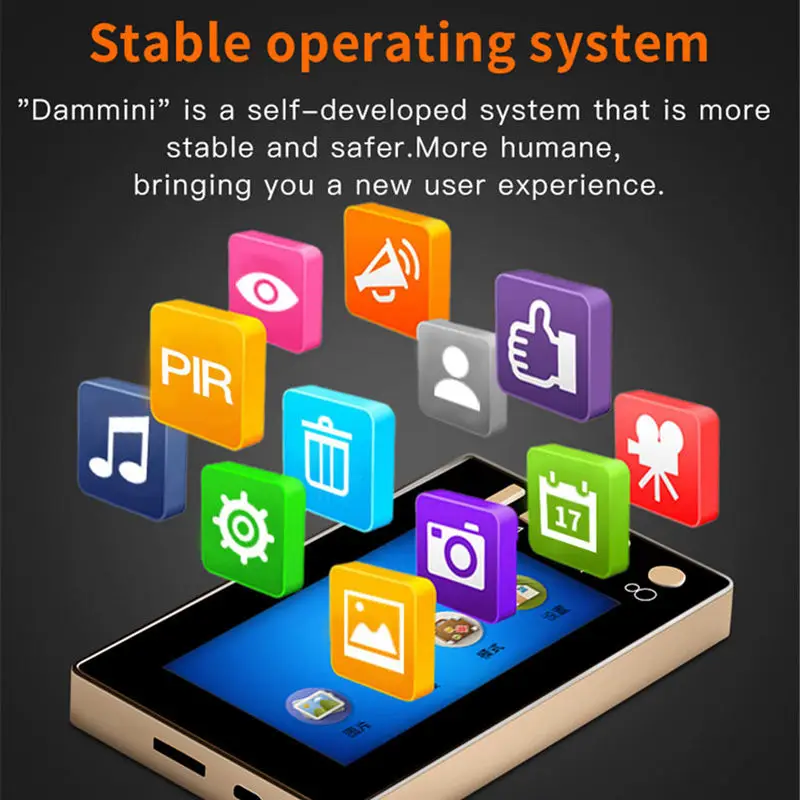 

Promotion--Door Bell Deurbel Met Camera Video Peephole Door Eye 4.3 Inch Tft Lcd Ir Night-Vision 3 Modes Video Recording Photos