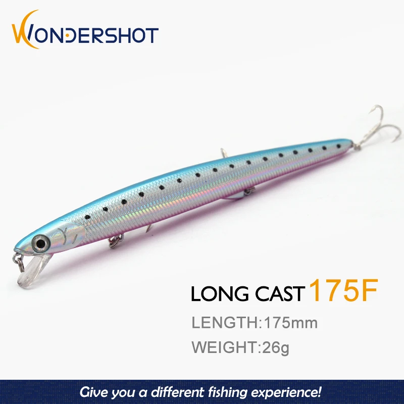 Wondershot A04 175 мм 25 г длинная литая искусственная приманка для плавания воблер