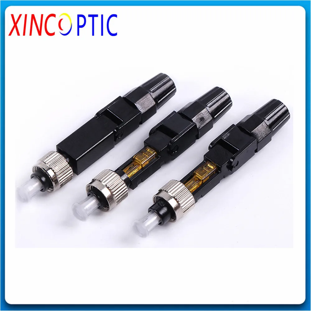 50 шт. черно белый FC UPC Одномодовый FTTH волоконный быстрый соединитель бесплатная