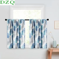 dzq leaves short blackout curtains for living room bedroom curtain window kitchen window treatment small curtains panels drapes