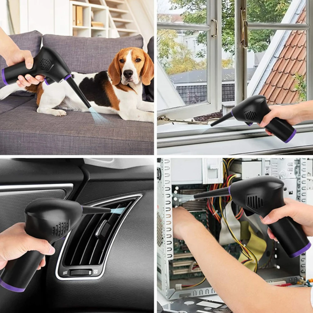 

USB Dust Blower Wireless Air Duster Handheld Dust Collector Rechargable Large Capacity Portable for PC Laptop Car Clean Keyboard