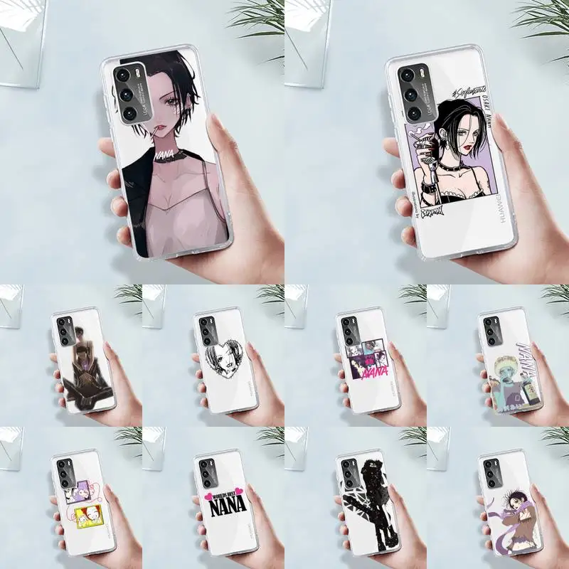 

Nana Anime Phone Case Transparent For Huawei 8 7 6 5 4 3 2 pro SE i E Soft TPU Clear Mobile Bags Coque