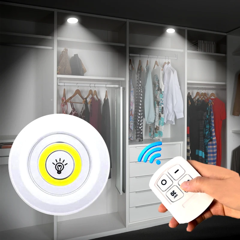 Приглушаемый светодиодный ночник для шкафа с дистанционным управлением