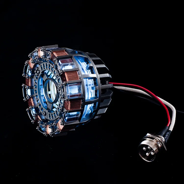 Металлический Ver MK2 MK1 Железный человек diy запчасти модель игрушки нагрудная лампа Мстители 1:1 Железный человек дуговой реактор фигурка дистанционный свет Arc