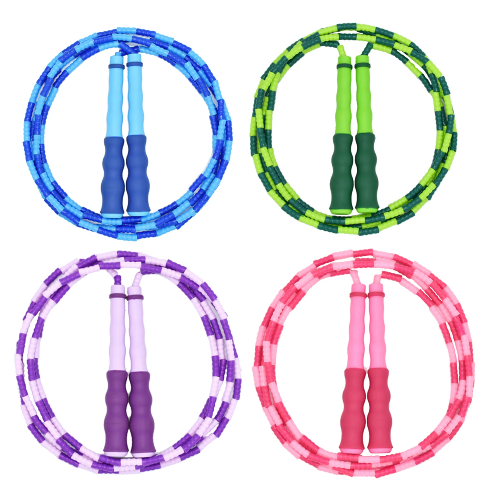 

Jump Rope, Tangle-Free Adjustable Segmented Beaded Skipping Ropes for Kids