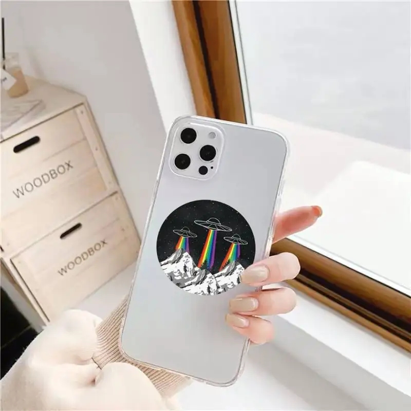 

Alien space Phone Case For iphone 12 11 mini x xs xr pro max 8 7 6s 6 5 5s 5c se plus Transparent soft