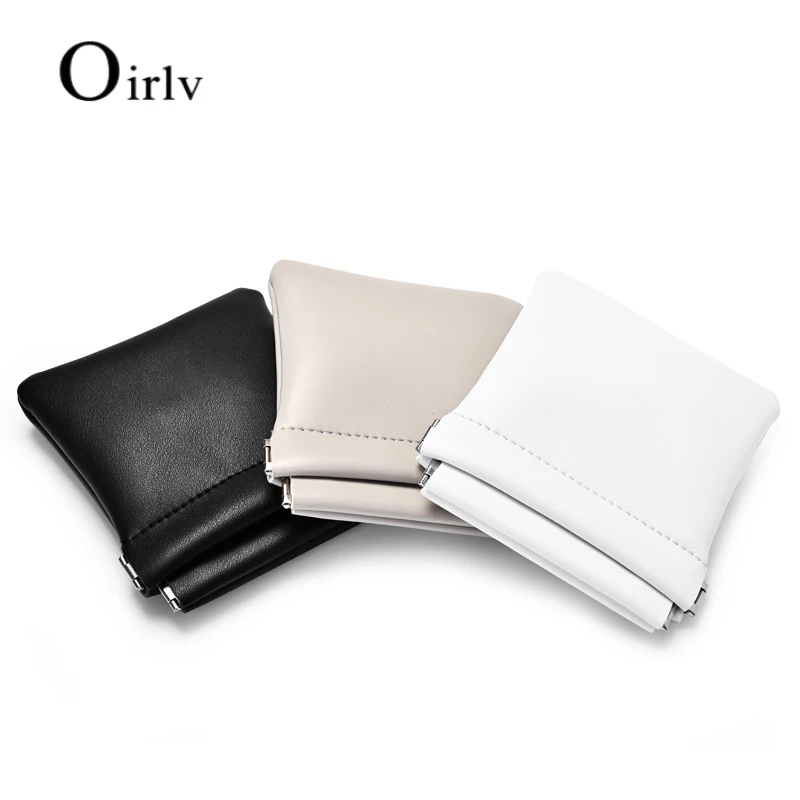 Oirlv PU Leather Bracelet Lipstick Loose Powder Cosmetic Storage Cosmetic Bag Ladies Ring Watch Jewelry Storage Bag