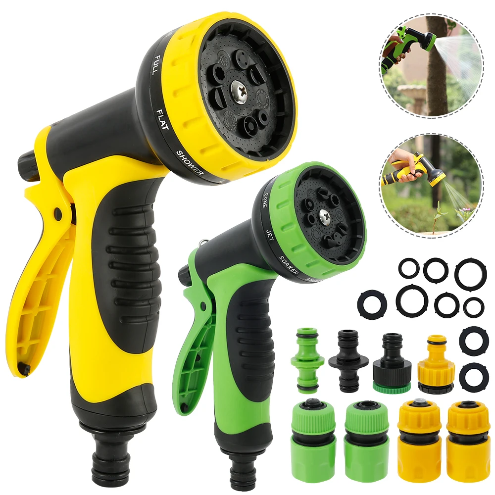 

10 Pattern Garden Water Gun Hose Nozzle Car Washing Water Gun High Pressure Durable Handhold Garden Water Spray Lawn Sprinkler
