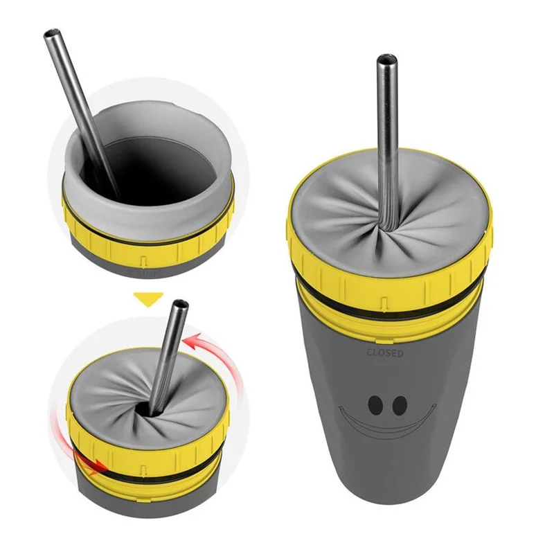 Скрученная чашка для воды без покрытия удобная Питьевая соломенная силиконовая