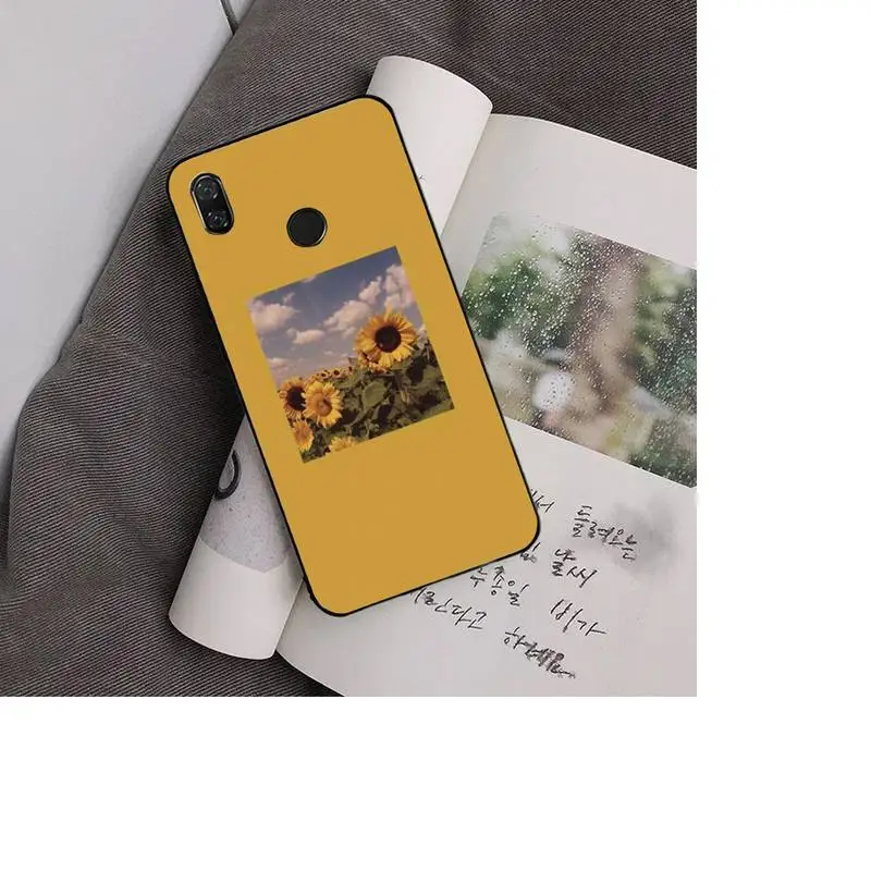 

Flower Sunflower Rose Phone Case Back Cover For Xiaomi Redmi Note 7 5 8A Note8pro 9Pro 8T Funda for Redmi9