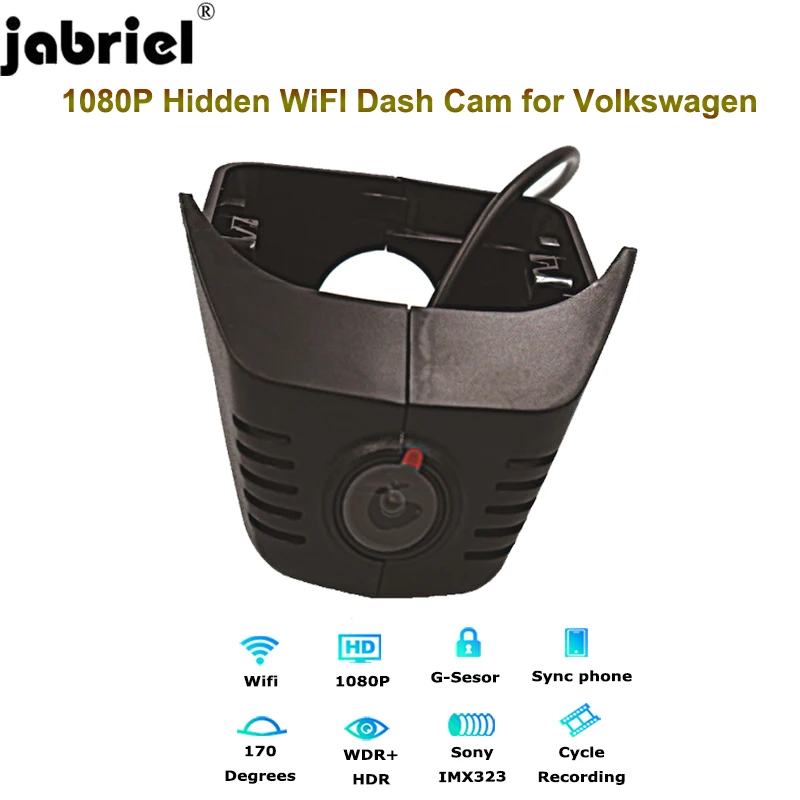Скрытый Автомобильный видеорегистратор Jabriel 1080P Автомобильная камера для Volkswagen