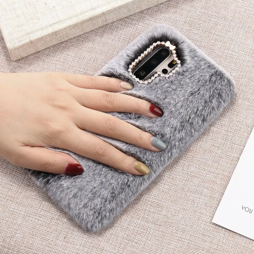 Pepmune Luxury Fur Fluffy Case For Huawei P30 Pro P20 Lite P10 P9 P8 2017 Mate 20 Nova 4E Winter Warm Cute Furry Soft Cover | Мобильные