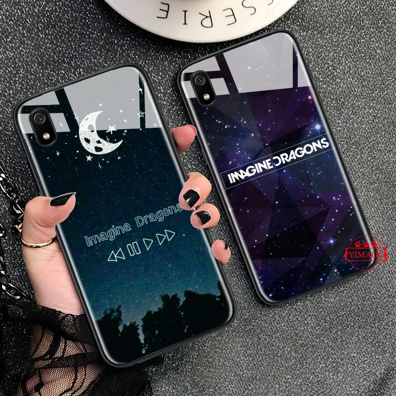 Представьте Драконы музыка Стекло чехол для Xiaomi 8 Lite 9 A1 A2 5X 6X F1 Redmi 4X 6A Примечание 5 6